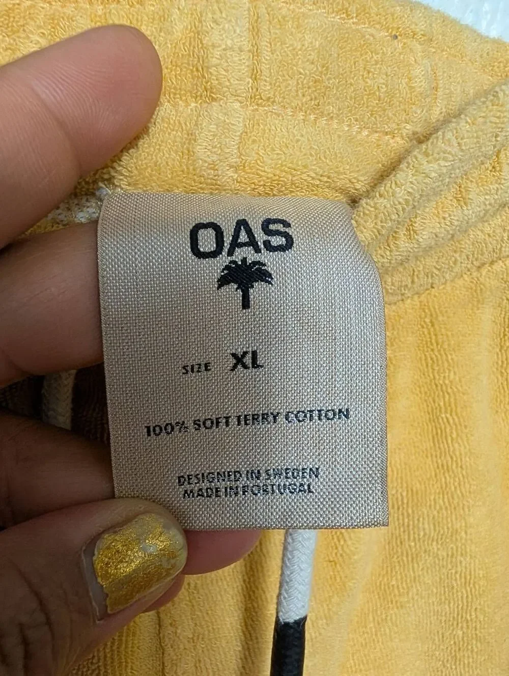 OAS mustard yellow short